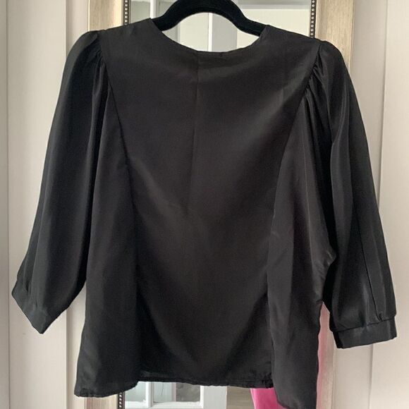 VINTAGE BLACK BLOUSE - Picture 7 of 13
